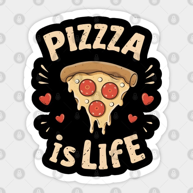 Pizza is life Sticker by NomiCrafts